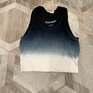 Katie J NYC Black and Gray Ombre Tank